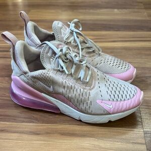 Nike Women's Air Max 270 in Beige and Pink